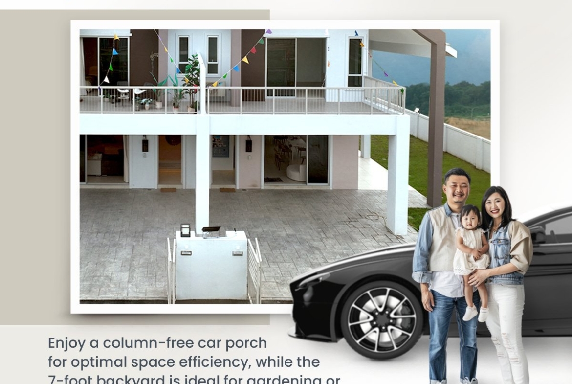 Klemeru 2 double-storey home in Klebang-Meru, Ipoh with solar panel and EV car isolator