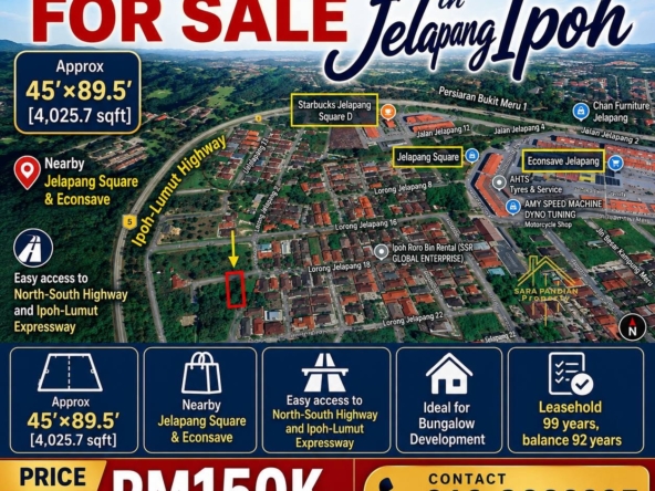 Bungalow Land Ipoh Jelapang for Sale